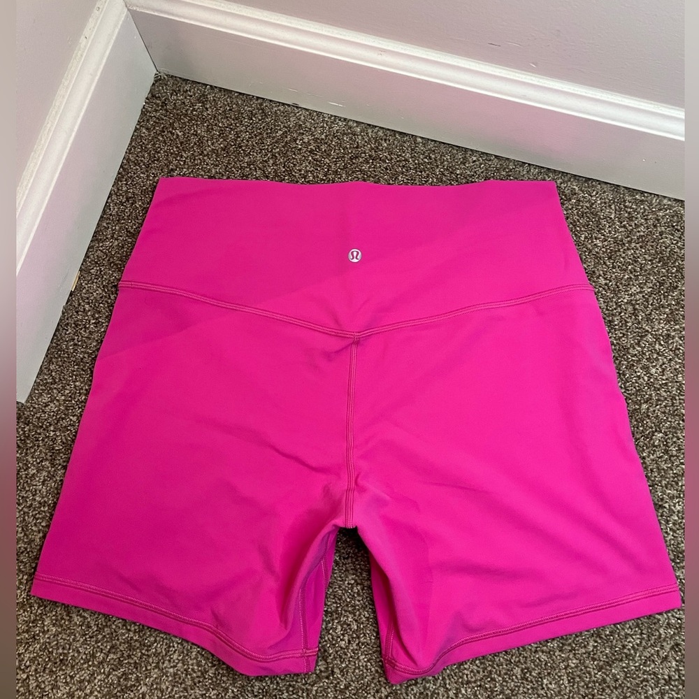 NWOT Hot Pink Lululemon Like New Biker Shorts